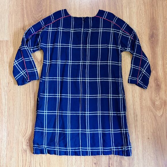 Lali Navy And White Plaid Pink Tassel Dress - Picture 6 of 11